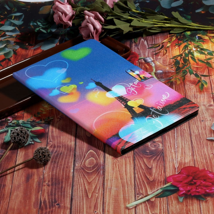 For Lenovo Tab M11/ Xiaoxin Pad 11 2024 Voltage Coloured Drawing Smart Leather Tablet Case(Romantic Tower) - Lenovo by buy2fix | Online Shopping UK | buy2fix