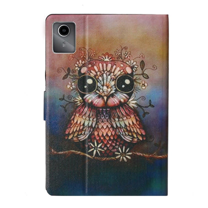 For Lenovo Tab M11/ Xiaoxin Pad 11 2024 Voltage Coloured Drawing Smart Leather Tablet Case(Owl) - Lenovo by buy2fix | Online Shopping UK | buy2fix