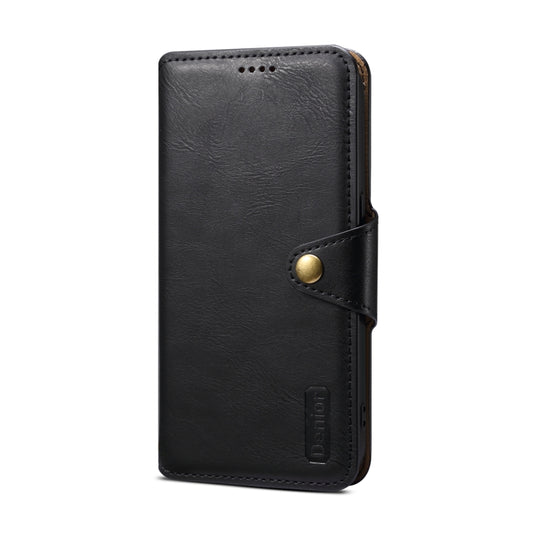 For iPhone 14 Denior Cowhide Texture Wallet Style Leather Phone Case(Black) - iPhone 14 Cases by Denior | Online Shopping UK | buy2fix