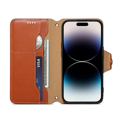 For iPhone 11 Denior Cowhide Texture Wallet Style Leather Phone Case(Brown) - iPhone 11 Cases by Denior | Online Shopping UK | buy2fix