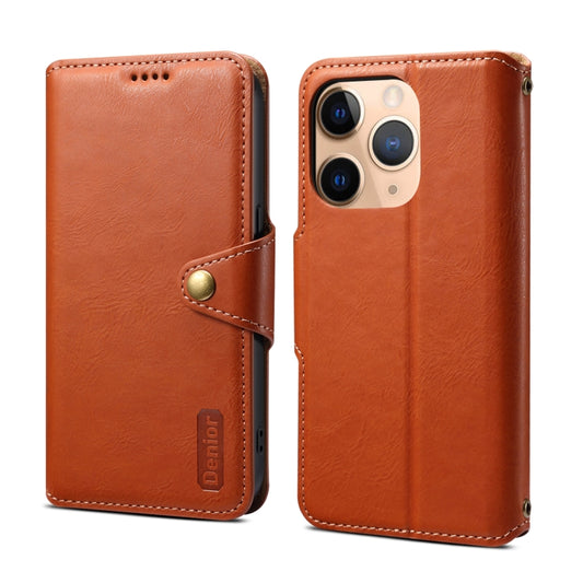 For iPhone 11 Pro Denior Cowhide Texture Wallet Style Leather Phone Case(Brown) - iPhone 11 Pro Cases by Denior | Online Shopping UK | buy2fix