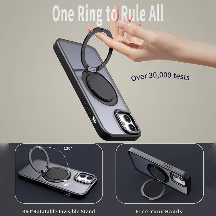 For iPhone 11 360-degree Rotating MagSafe Magnetic Holder Phone Case(Black) by buy2fix