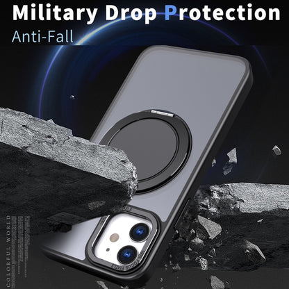 For iPhone 12 360-degree Rotating MagSafe Magnetic Holder Phone Case(Black) by buy2fix