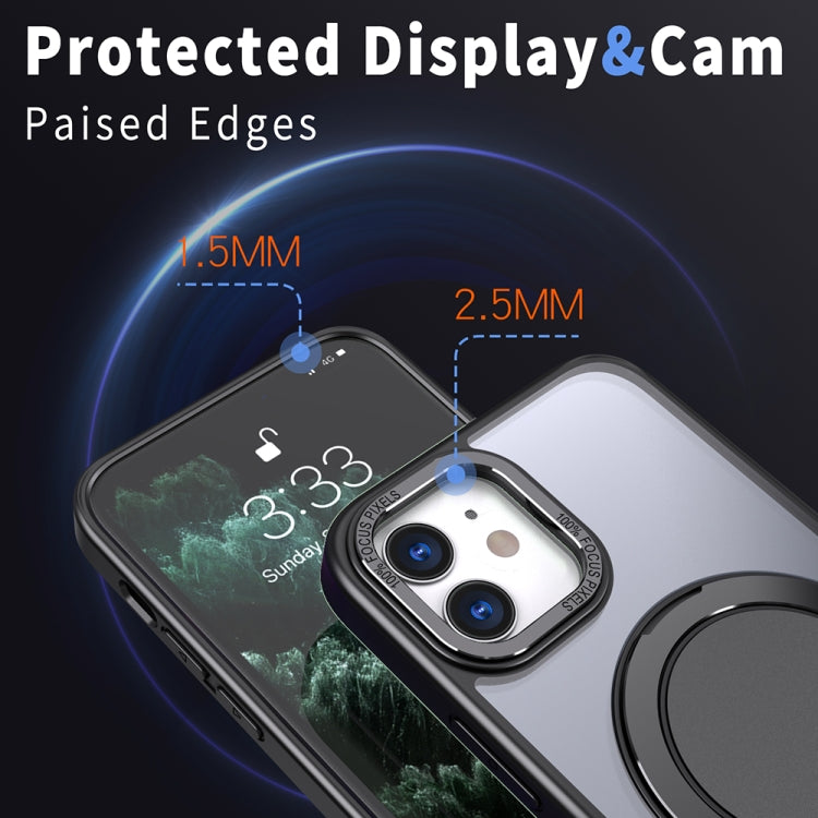 For iPhone 12 360-degree Rotating MagSafe Magnetic Holder Phone Case(Black) by buy2fix