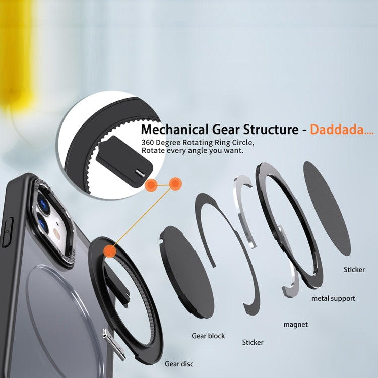 For iPhone 12 360-degree Rotating MagSafe Magnetic Holder Phone Case(Black) by buy2fix