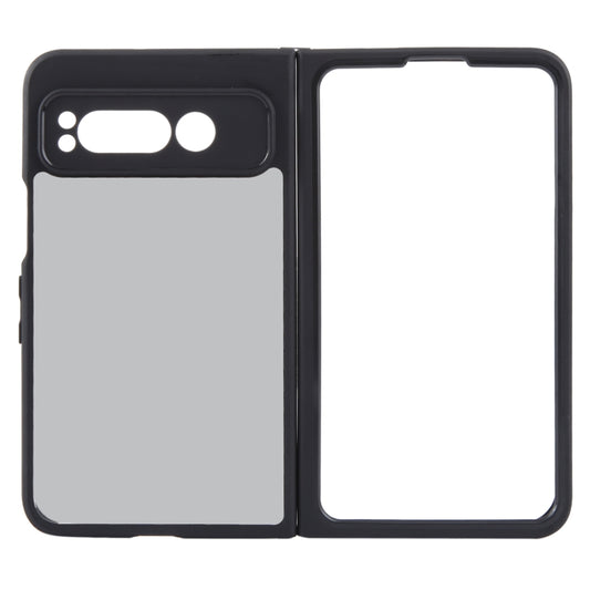 For Google Pixel Fold Matte Black TPU + PC Phone Case by buy2fix