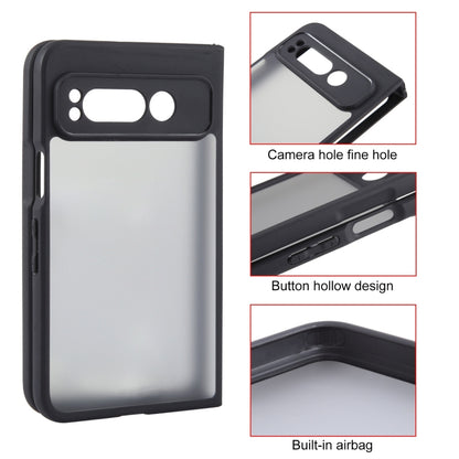 For Google Pixel Fold Matte Black TPU + PC Phone Case by buy2fix