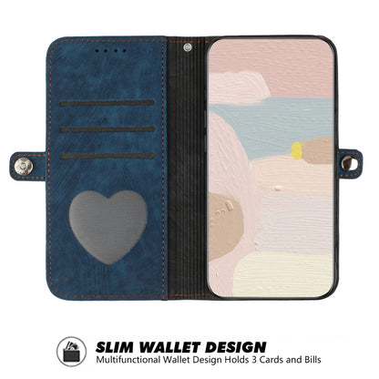 For Google Pixel 8a Side Buckle Double Fold Hand Strap Leather Phone Case(Royal Blue) by buy2fix