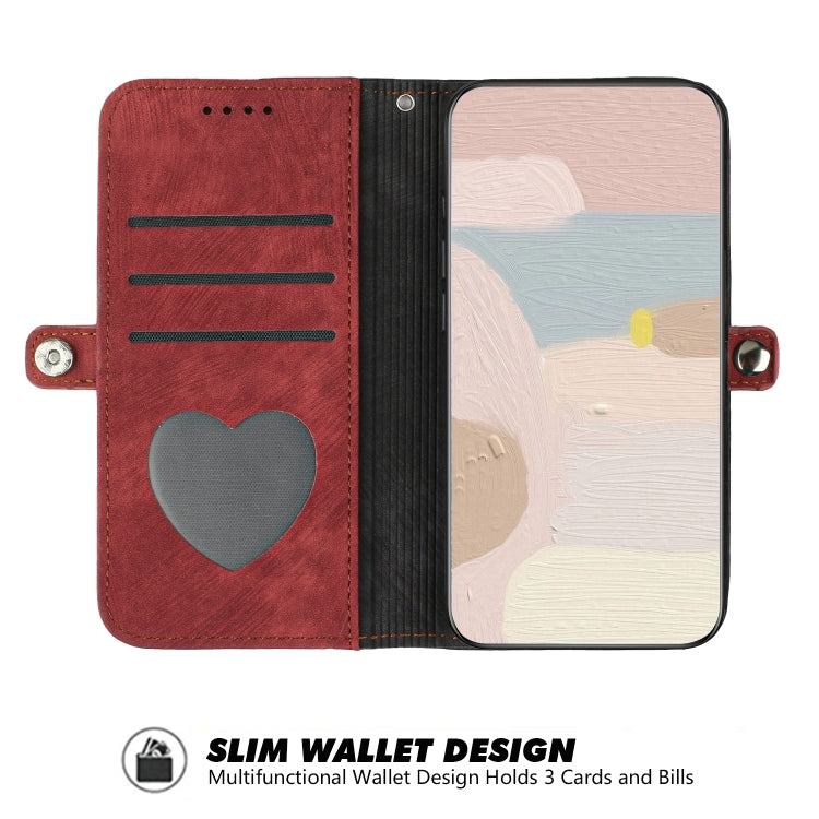 For Google Pixel 9 Side Buckle Double Fold Hand Strap Leather Phone Case(Red) by buy2fix