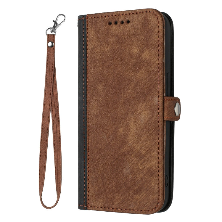 For Google Pixel 9 Side Buckle Double Fold Hand Strap Leather Phone Case(Brown) by buy2fix