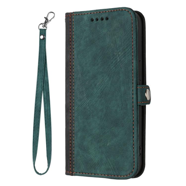 For Google Pixel 10 Pro XL Side Buckle Double Fold Hand Strap Leather Phone Case(Dark Green) - Google Cases by buy2fix | Online Shopping UK | buy2fix