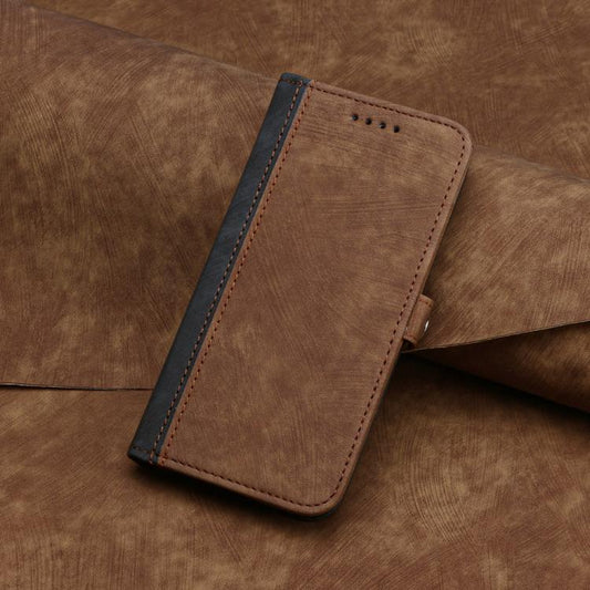 For Google Pixel 10 Pro XL Side Buckle Double Fold Hand Strap Leather Phone Case(Brown) - Google Cases by buy2fix | Online Shopping UK | buy2fix