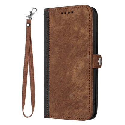 For Google Pixel 10 Pro XL Side Buckle Double Fold Hand Strap Leather Phone Case(Brown) - Google Cases by buy2fix | Online Shopping UK | buy2fix