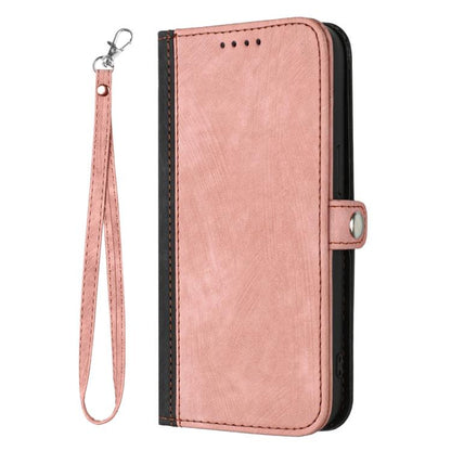For Google Pixel 10 / Pixel 10 Pro Side Buckle Double Fold Hand Strap Leather Phone Case(Pink) - Google Cases by buy2fix | Online Shopping UK | buy2fix