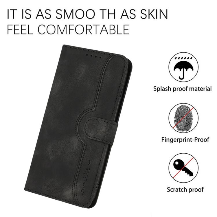 For Google Pixel 10 Pro XL Heart Pattern Skin Feel Leather Phone Case(Black) - Google Cases by buy2fix | Online Shopping UK | buy2fix