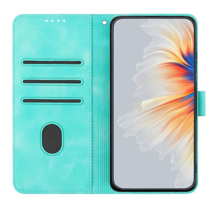 For Google Pixel 10 Pro XL Heart Pattern Skin Feel Leather Phone Case(Light Blue) - Google Cases by buy2fix | Online Shopping UK | buy2fix