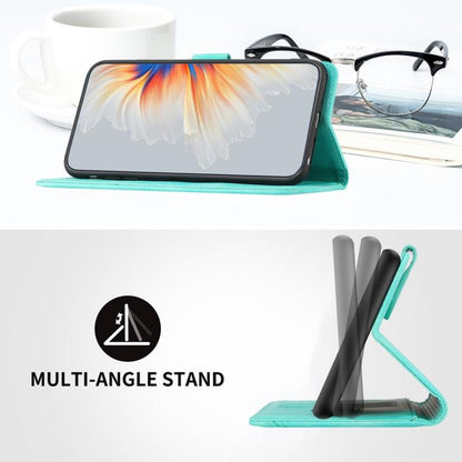 For Google Pixel 10 Pro XL Heart Pattern Skin Feel Leather Phone Case(Light Blue) - Google Cases by buy2fix | Online Shopping UK | buy2fix