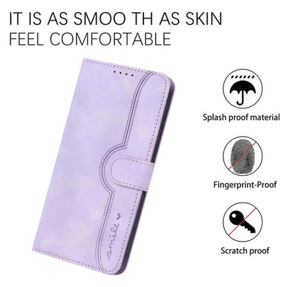 For Google Pixel 10 / Pixel 10 Pro Heart Pattern Skin Feel Leather Phone Case(Purple) - Google Cases by buy2fix | Online Shopping UK | buy2fix