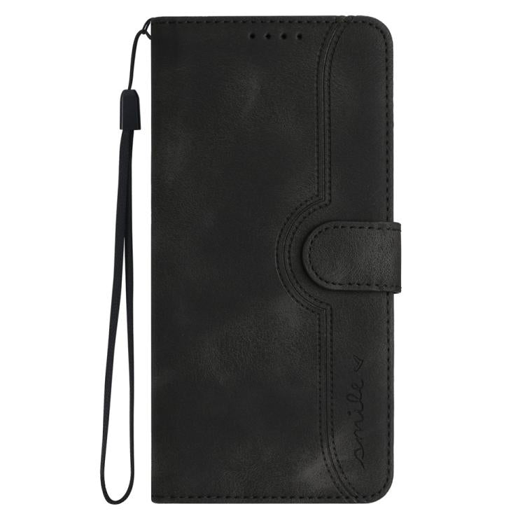 For Google Pixel 10 / Pixel 10 Pro Heart Pattern Skin Feel Leather Phone Case(Black) - Google Cases by buy2fix | Online Shopping UK | buy2fix
