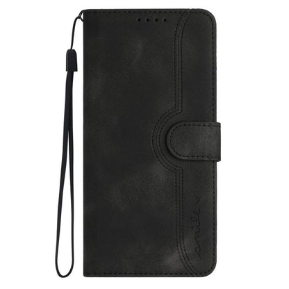 For Google Pixel 10 / Pixel 10 Pro Heart Pattern Skin Feel Leather Phone Case(Black) - Google Cases by buy2fix | Online Shopping UK | buy2fix
