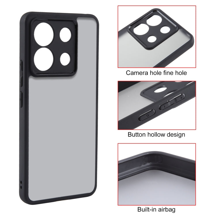 For Xiaomi Redmi Note 13 Pro Fine Pore Matte Black TPU + PC Phone Case - Xiaomi Cases by buy2fix | Online Shopping UK | buy2fix