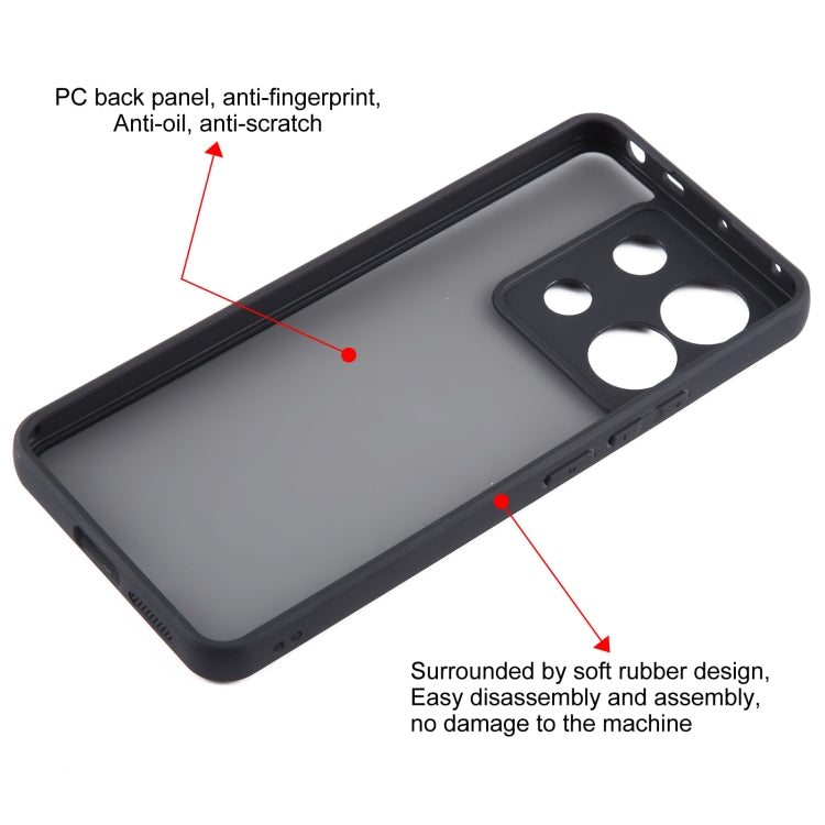 For Xiaomi Redmi Note 13 Pro Fine Pore Matte Black TPU + PC Phone Case - Xiaomi Cases by buy2fix | Online Shopping UK | buy2fix