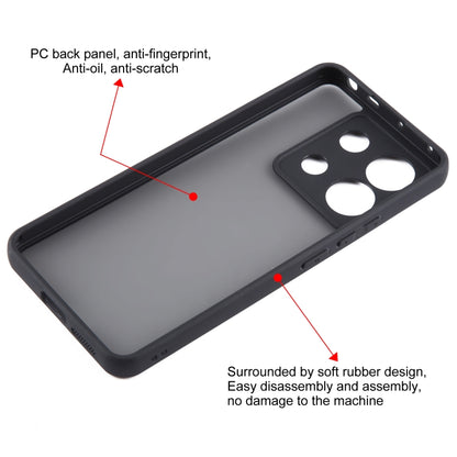 For Xiaomi Redmi Note 13 Pro Fine Pore Matte Black TPU + PC Phone Case - Xiaomi Cases by buy2fix | Online Shopping UK | buy2fix