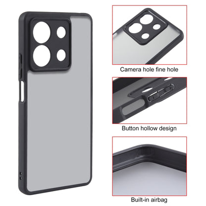 For Xiaomi Redmi Note 13 Fine Pore Matte Black TPU + PC Phone Case - Xiaomi Cases by buy2fix | Online Shopping UK | buy2fix
