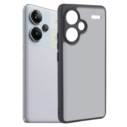 For Xiaomi Redmi Note 13 Pro+ Fine Pore Matte Black TPU + PC Phone Case - Xiaomi Cases by buy2fix | Online Shopping UK | buy2fix