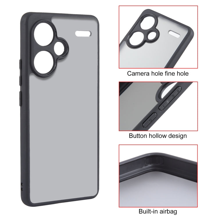 For Xiaomi Redmi Note 13 Pro+ Fine Pore Matte Black TPU + PC Phone Case - Xiaomi Cases by buy2fix | Online Shopping UK | buy2fix