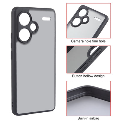 For Xiaomi Redmi Note 13 Pro+ Fine Pore Matte Black TPU + PC Phone Case - Xiaomi Cases by buy2fix | Online Shopping UK | buy2fix
