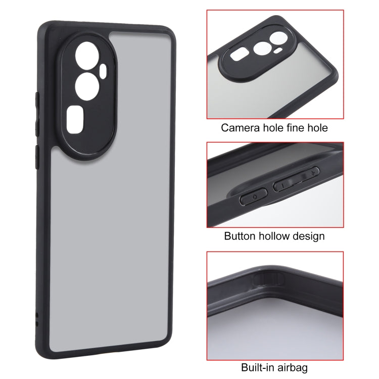 For OPPO Reno10 Pro+ Fine Pore Matte Black TPU + PC Phone Case by buy2fix