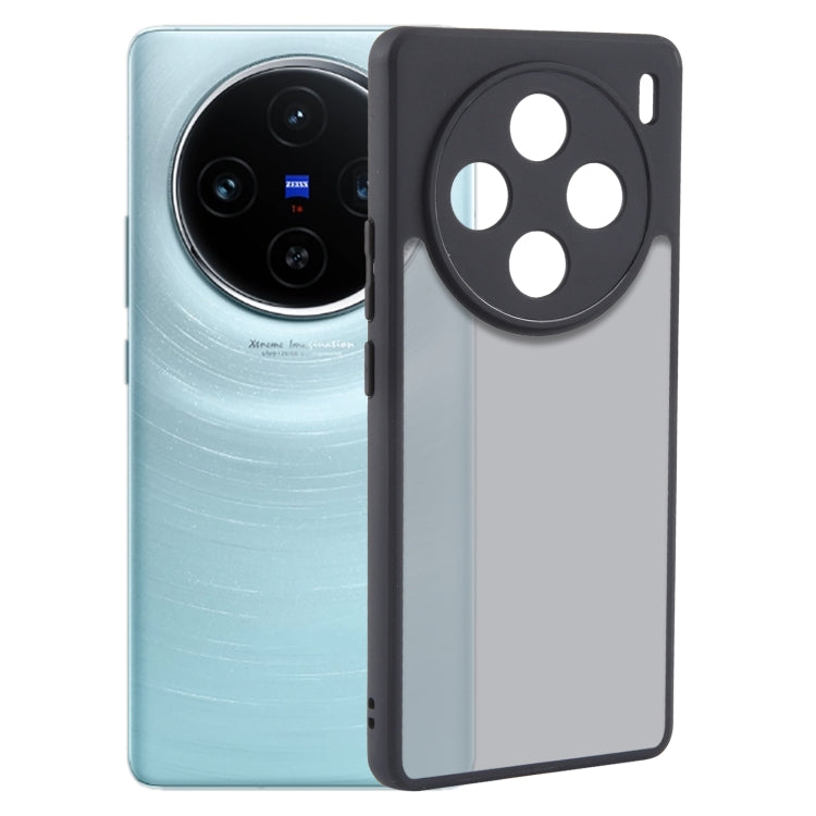 For vivo X100 Fine Pore Matte Black TPU + PC Phone Case by buy2fix