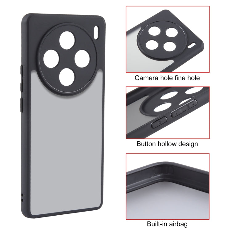 For vivo X100 Fine Pore Matte Black TPU + PC Phone Case by buy2fix