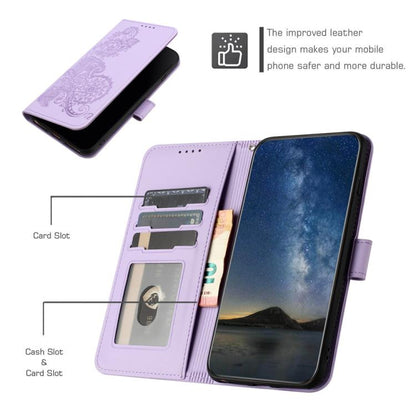 For Google Pixel 10 Pro XL Datura Flower Embossed Flip Leather Phone Case(Purple) - Google Cases by buy2fix | Online Shopping UK | buy2fix