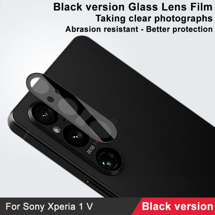 For Sony Xperia 1 V IMAK Rear Camera Lens Glass Film Black Version - Other by imak | Online Shopping UK | buy2fix