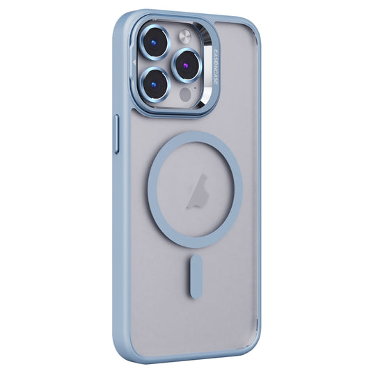 For iPhone 14 Pro Max Invisible Lens Holder PC + TPU Frosted MagSafe Phone Case(Blue) - iPhone 14 Pro Max Cases by buy2fix | Online Shopping UK | buy2fix