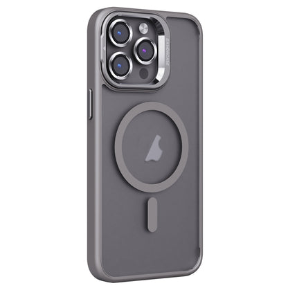 For iPhone 13 Pro Max Invisible Lens Holder PC + TPU Frosted MagSafe Phone Case(Gray) - iPhone 13 Pro Max Cases by buy2fix | Online Shopping UK | buy2fix