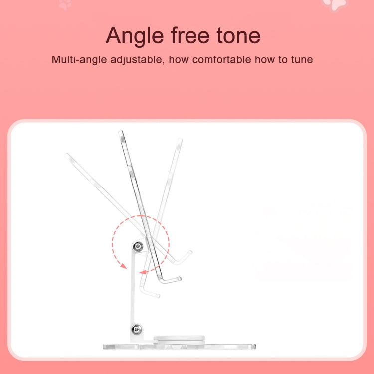 Portable Foldable Cat Claw Acrylic Lazy Holder(Pink) - Desktop Holder by buy2fix | Online Shopping UK | buy2fix