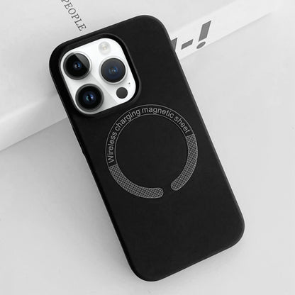 For iPhone 13 Pro MagSafe Magnetic Liquid Silicone Phone Case(Black) - iPhone 13 Pro Cases by buy2fix | Online Shopping UK | buy2fix