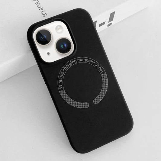 For iPhone 15 MagSafe Magnetic Liquid Silicone Phone Case(Black) - iPhone 15 Cases by buy2fix | Online Shopping UK | buy2fix