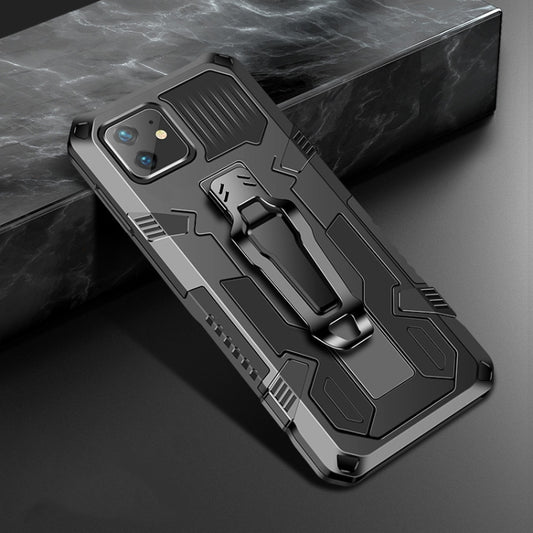 For iPhone 11 Pro Machine Armor Warrior Shockproof PC + TPU Protective Case(Black) by buy2fix