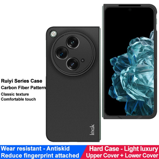 For OPPO Find N3 5G/OnePlus Open 5G imak Ruiyi Series PU + PC Phone Case(Carbon Fiber Texture) - OPPO Cases by imak | Online Shopping UK | buy2fix