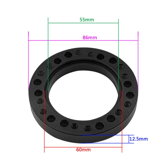 Universal Car Steering Wheel HUB Boss PCD Adapter Kit(Black) - Steering Wheel Accessories by buy2fix | Online Shopping UK | buy2fix