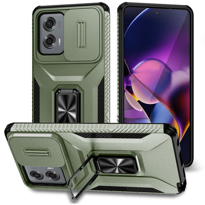For Motorola Moto G Stylus 2024 Sliding Camshield Holder Phone Case(Alpine Green) by buy2fix