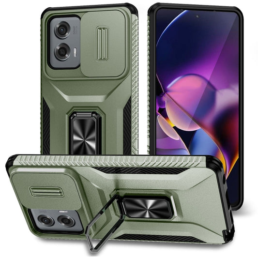 For Motorola Moto G Stylus 2024 Sliding Camshield Holder Phone Case(Alpine Green) by buy2fix