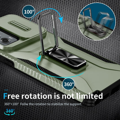 For Motorola Moto G Stylus 2024 Sliding Camshield Holder Phone Case(Alpine Green) by buy2fix