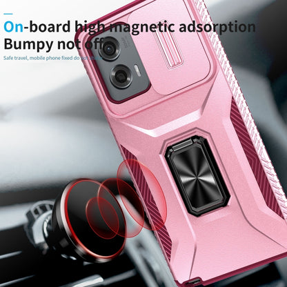 For Motorola Moto G Stylus 2024 Sliding Camshield Holder Phone Case(Pink + Rose Red) by buy2fix