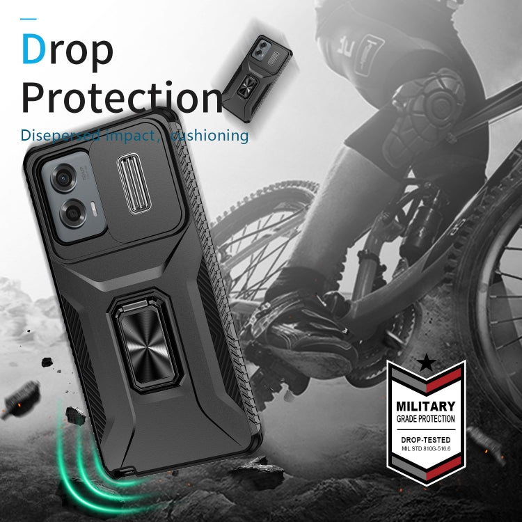 For Motorola Moto G Stylus 2024 Sliding Camshield Holder Phone Case(Black) by buy2fix