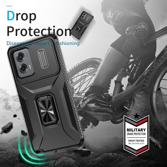 For Motorola Moto G Stylus 2024 Sliding Camshield Holder Phone Case(Black) by buy2fix